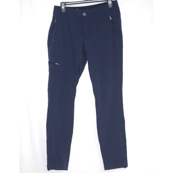LNC 6/38 Stretch  Zipper Pockets Navy Blue Exercise Pants Columbia Womens - Picture 1 of 5